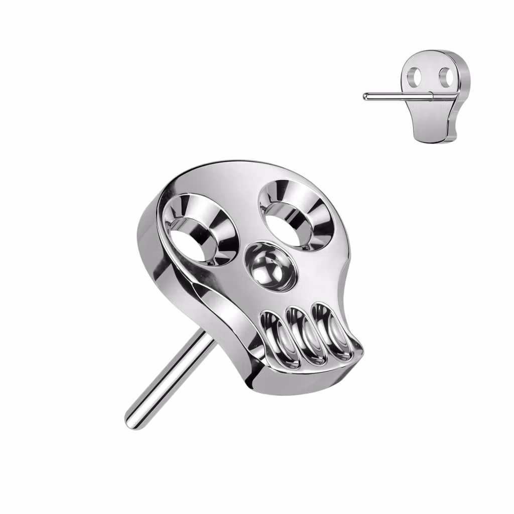 Threadless topp i titanium - Dödskalle