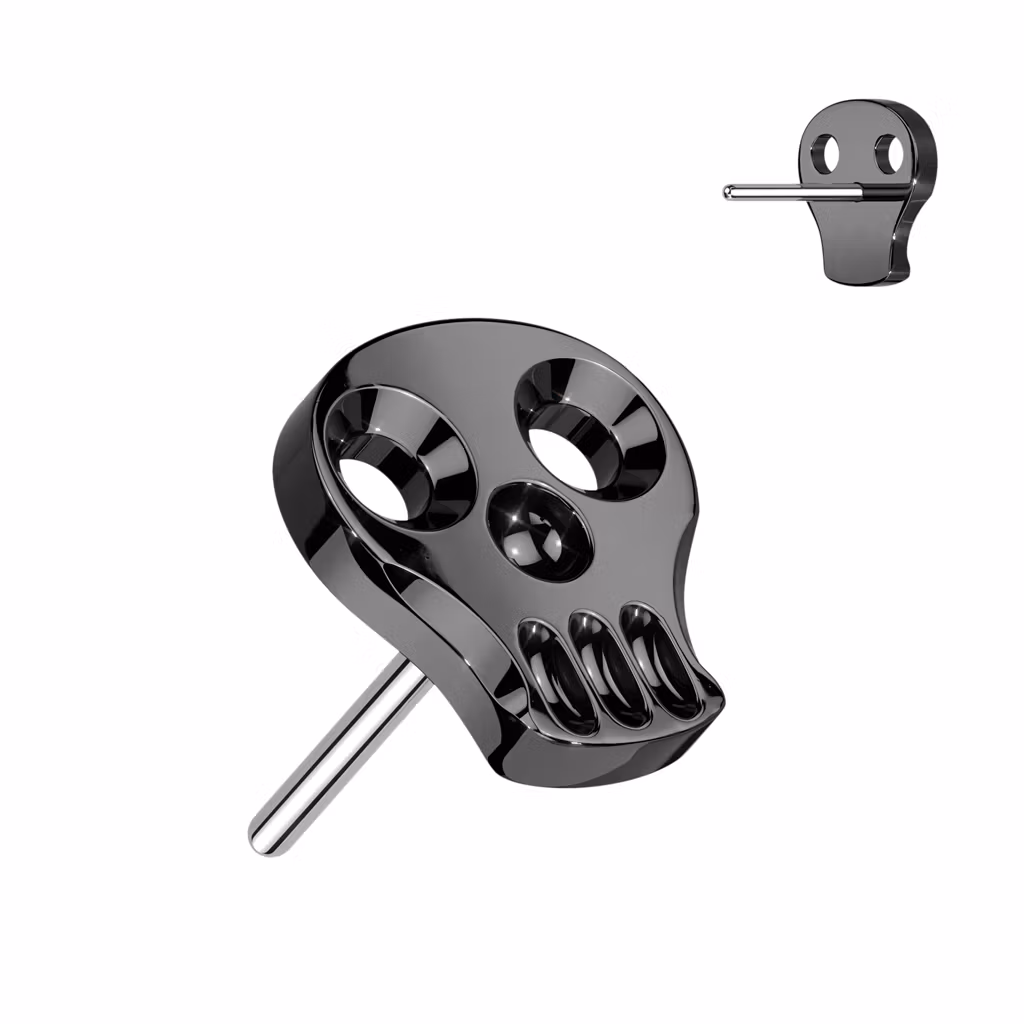 Threadless topp i titanium - Dödskalle