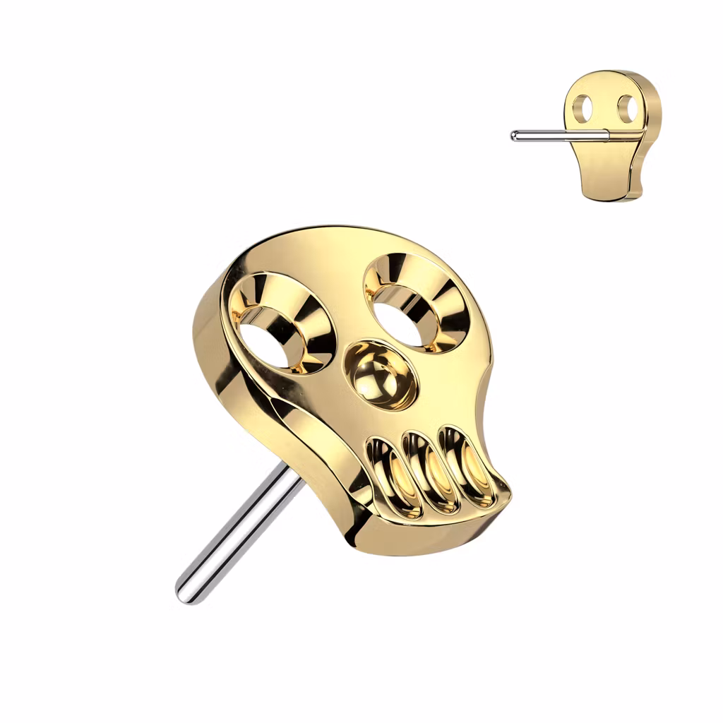 Threadless topp i titanium - Dödskalle