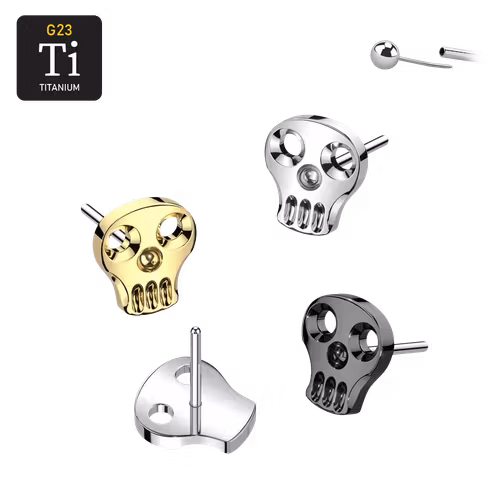 Threadless topp i titanium - Dödskalle