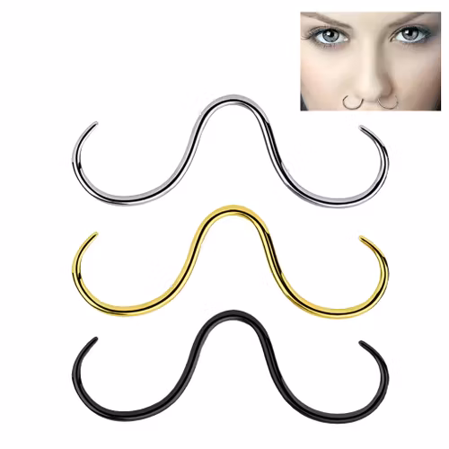 Septumpiercing mustasch