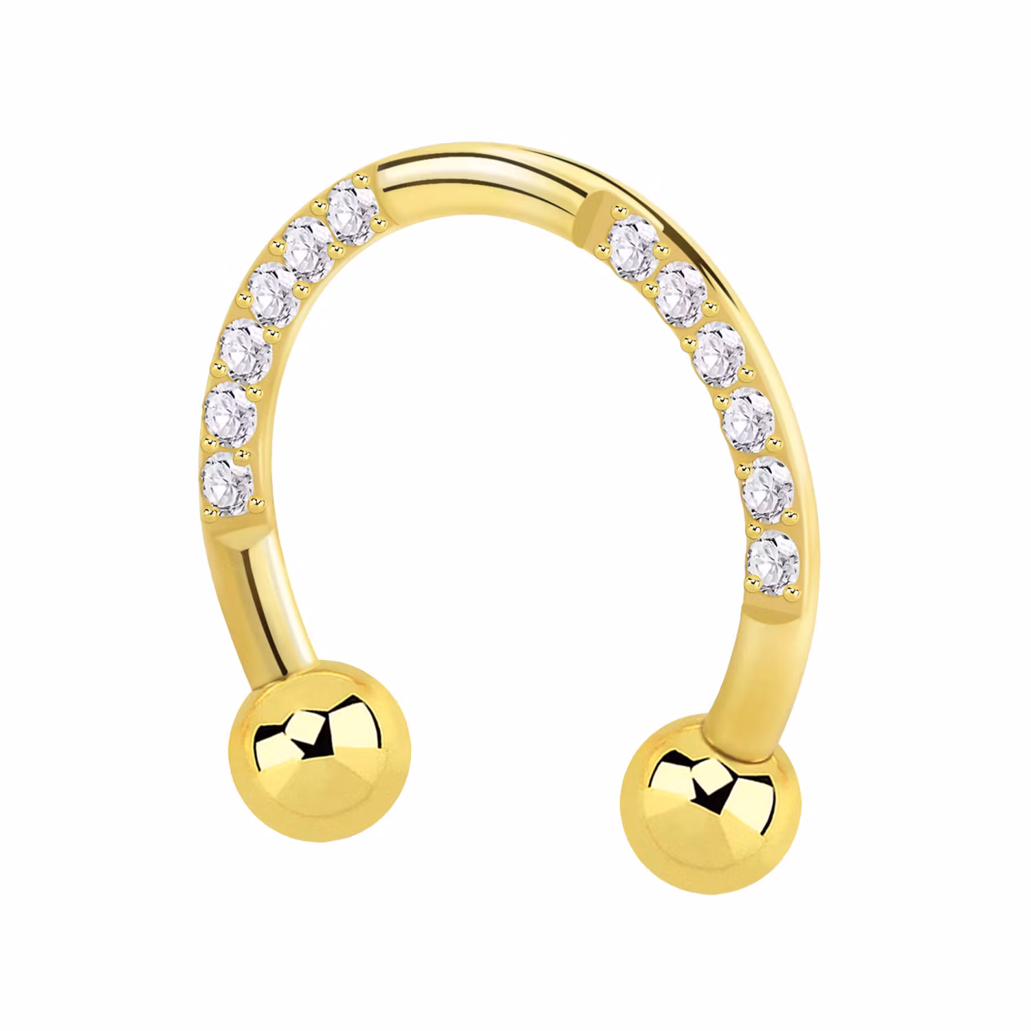 Titanium CBR 1.2mm med cubic zirconia och 3mm kulor invändigt gängad