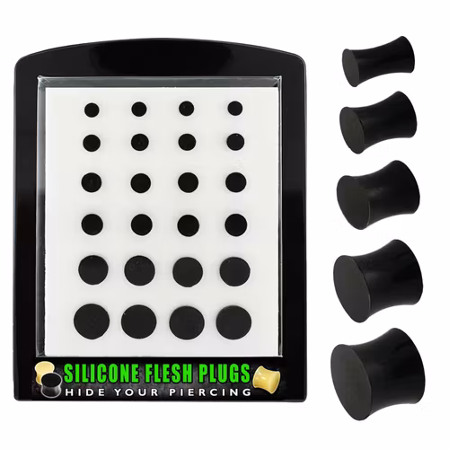 Display med 24st silikonpluggar / retainer