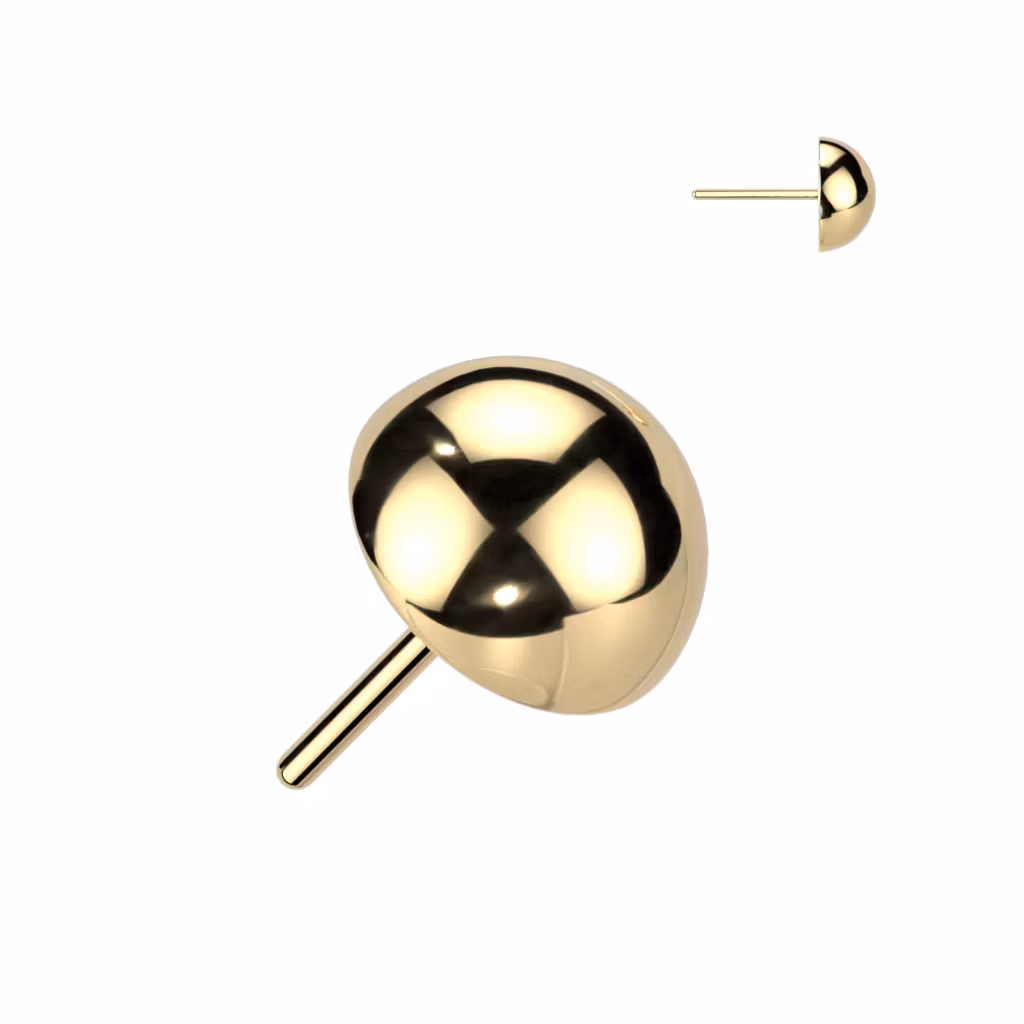 Steril threadless topp i titanium - Dome / halvkula