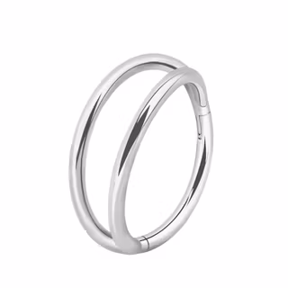 Segmentring 1.2mm i kirurgiskt stål med dubbla ringar