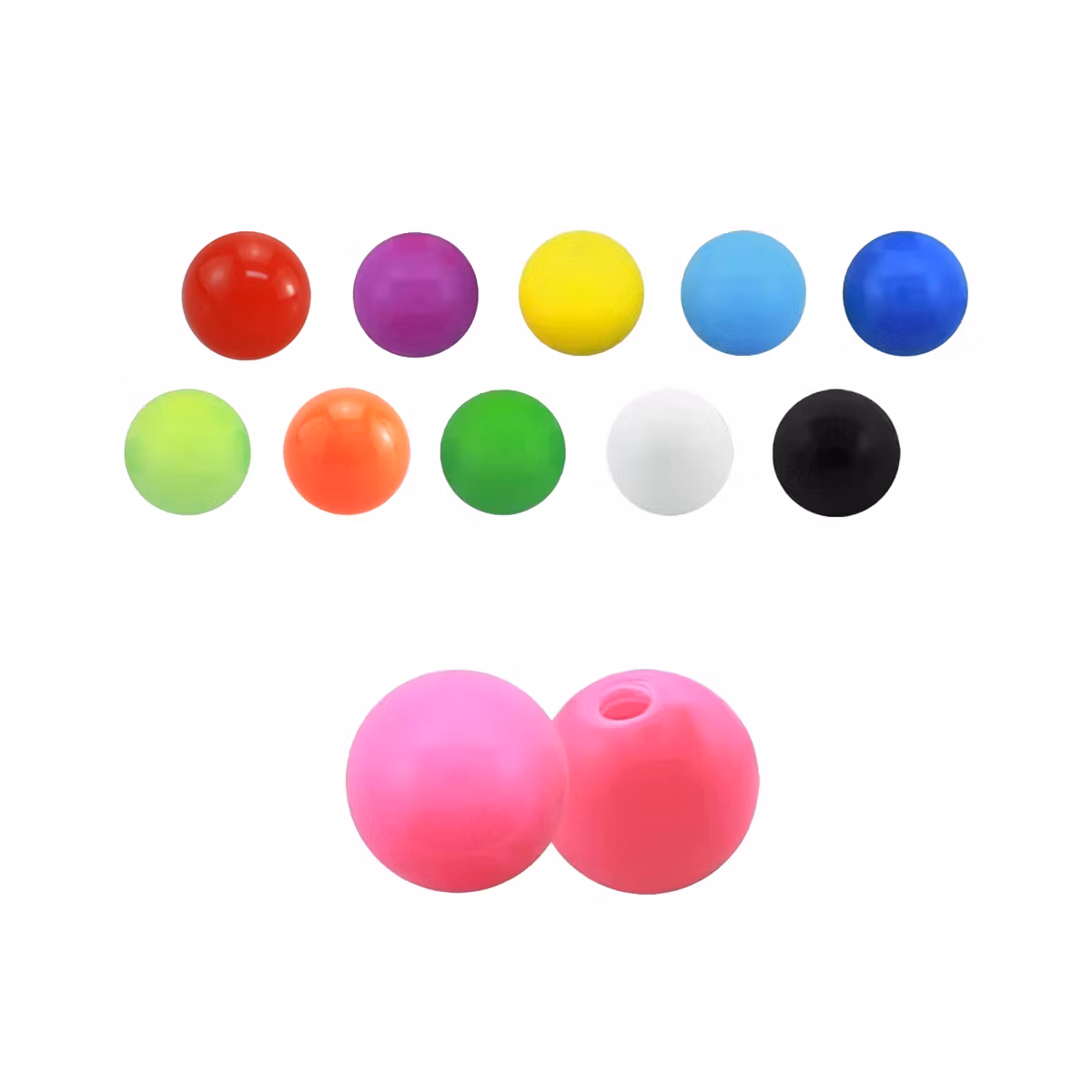 Akrylkula 3mm diameter med 1.2mm gäng (lös del)