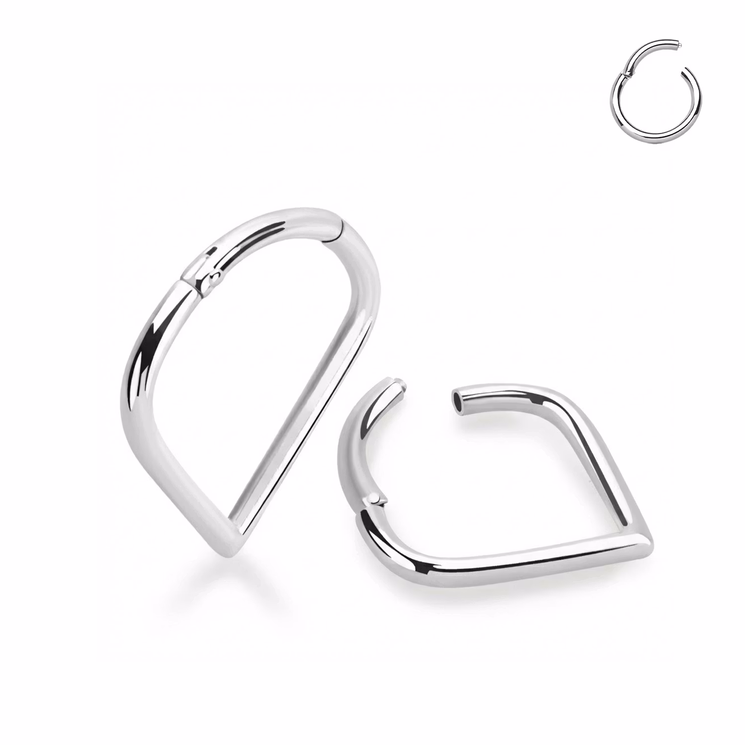 925-silver droppformad segmentring med gångjärn 1.2mm