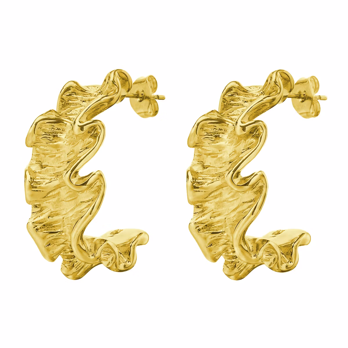 Chunky Gold -  18K guldpläterat örhänge (par)