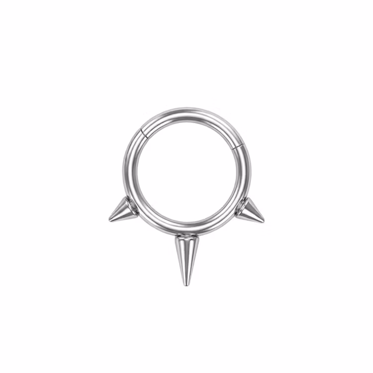 Septum segmentring i titanium 1.2mm med gångjärn och spikes