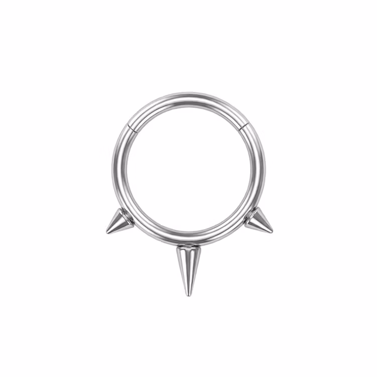 Septum segmentring i titanium 1.2mm med gångjärn och spikes