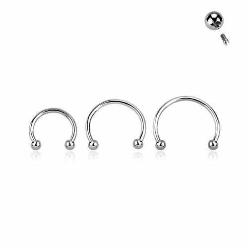 CBR 1mm i kirurgiskt stål med extra små 2mm kulor