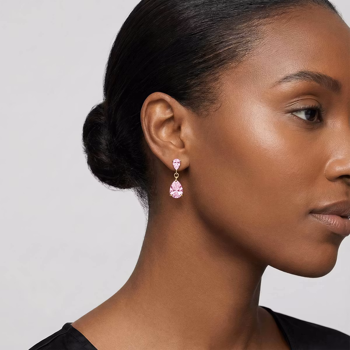 "Lovedrops" - 18K Guldpläterat örhänge med CZ (par)