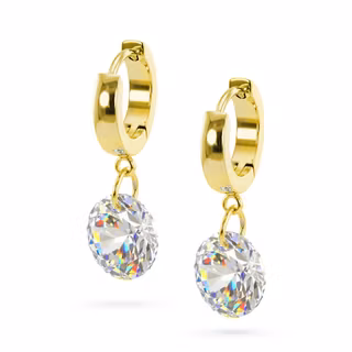 "Diamant" - 18K Guldpläterat örhänge med CZ