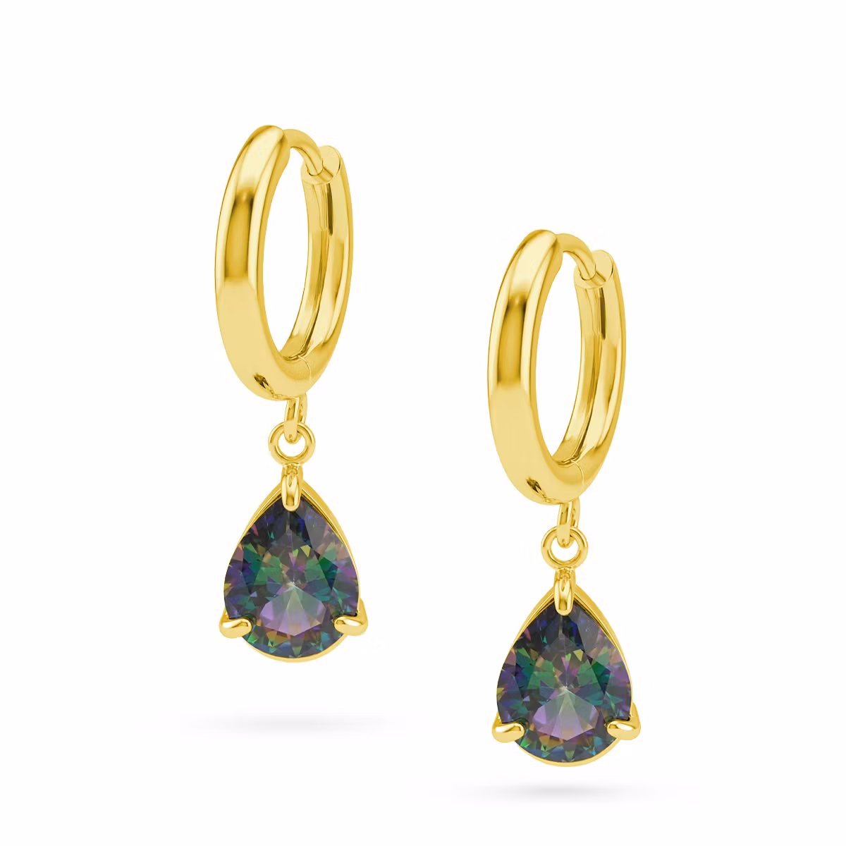 "Moondrop" - 18K Guldpläterat örhänge med CZ (par)