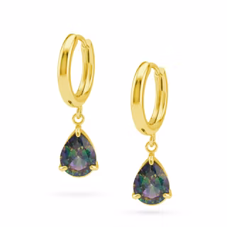 "Moondrop" - 18K Guldpläterat örhänge med CZ