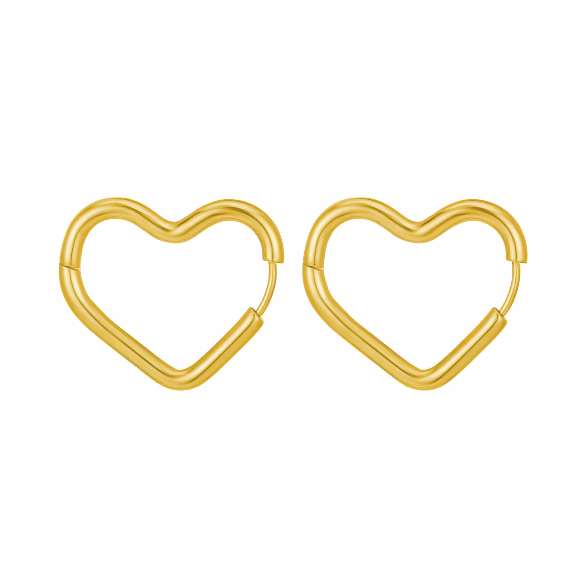 Örhänge / huggies - Hjärtformad (par)