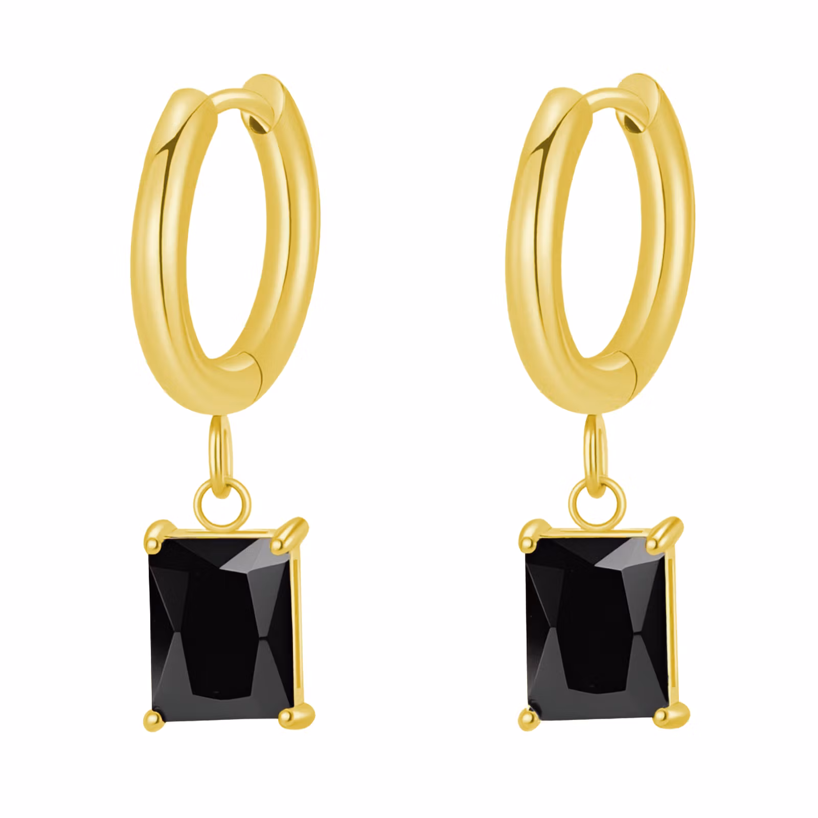 Örhänge / huggies - Noir Jet Bold (par)