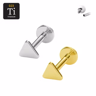 Labret i titanium 1.2mm invändigt gängad med 4mm triangel