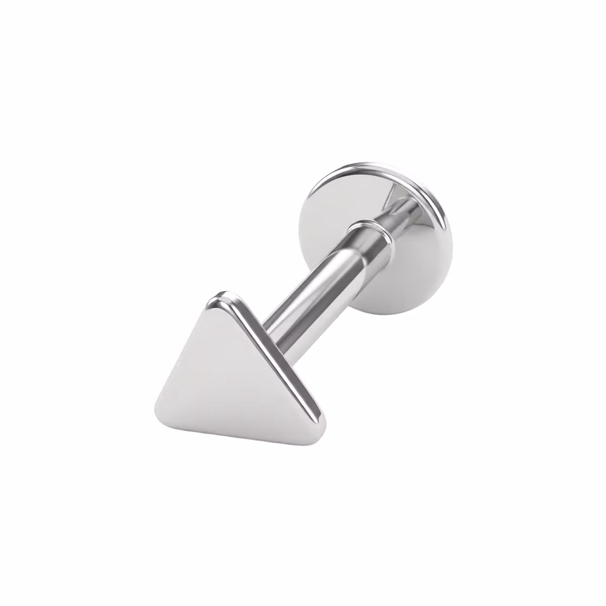 Labret i titanium 1.2mm invändigt gängad med 4mm triangel