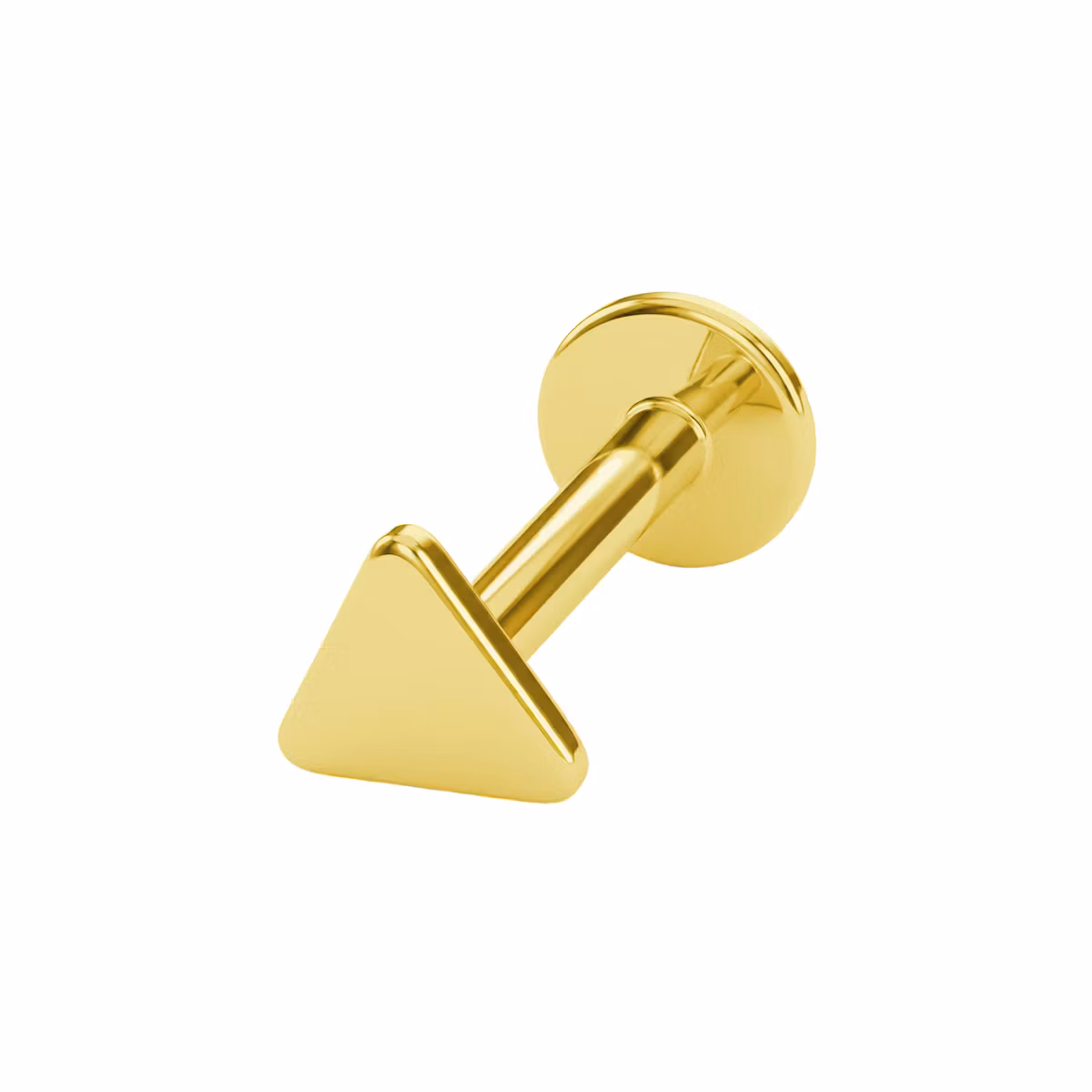 Labret i titanium 1.2mm invändigt gängad med 4mm triangel