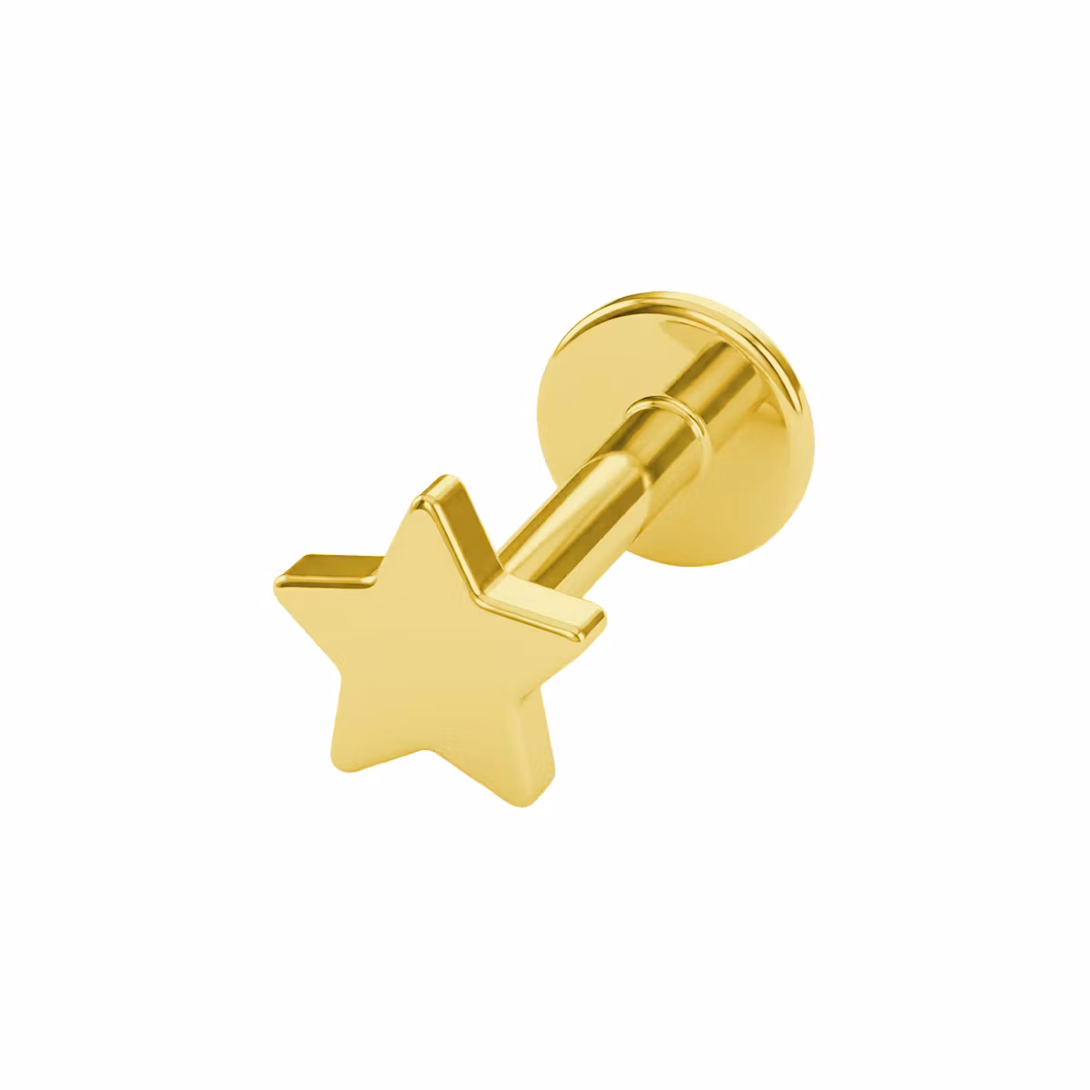 Labret i titanium 1.2mm invändigt gängad med 4mm stjärna