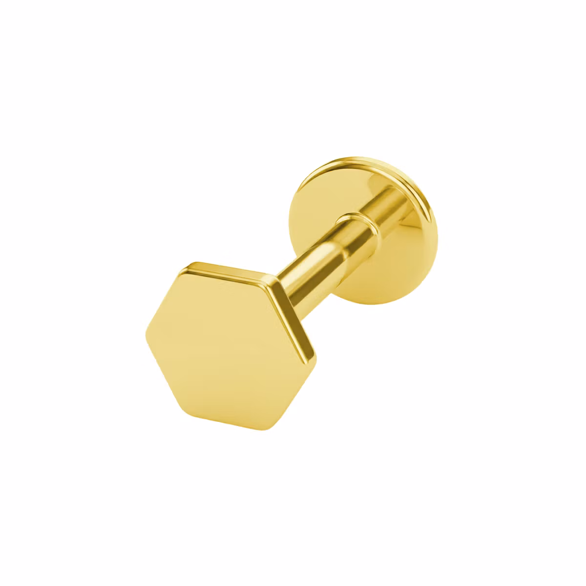 Labret i titanium 1.2mm invändigt gängad med 5mm hexagon