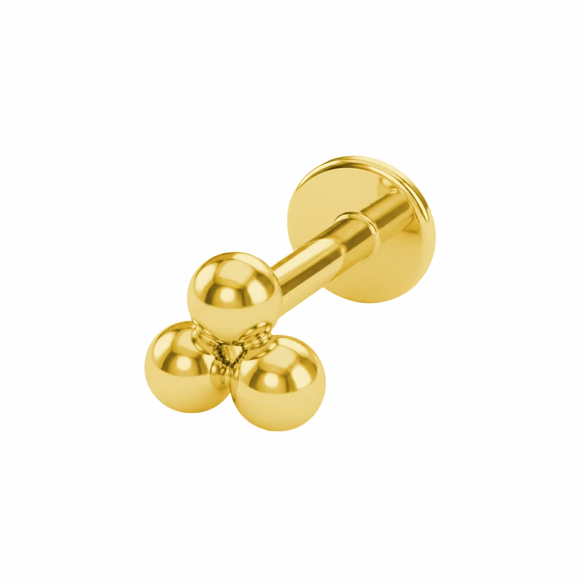 Labret i titanium 1.2mm invändigt gängad 6mm "Trinity" kluster