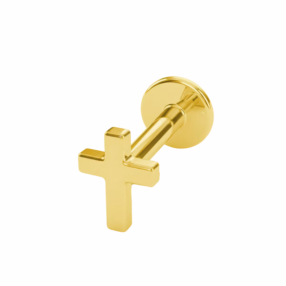 Labret i titanium 1.2mm invändigt gängad - Kors