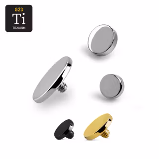 Platt topp i titanium för 1.2mm gänga