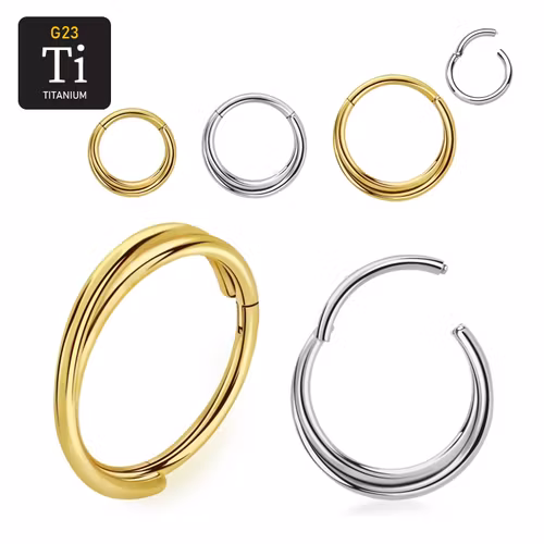 Segmentring 1.2mm i titanium med gångjärn och korsad ring