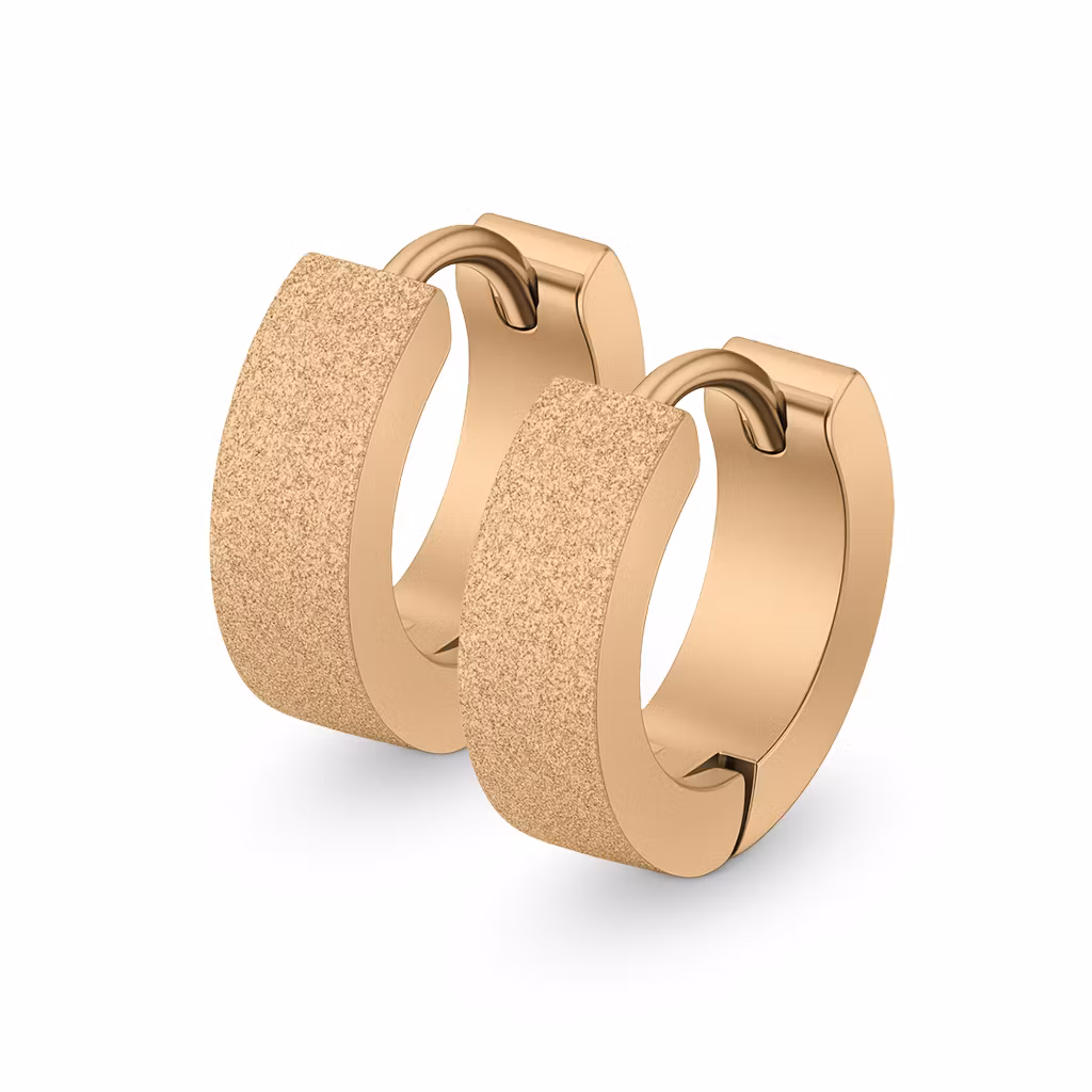 Frostad PVD-pläterad huggie (par)