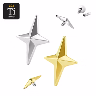 Invändigt gängad topp i titanium - Polstjärna