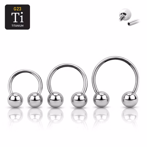 Titanium CBR invändigt gängad 1.2mm med 5mm kulor