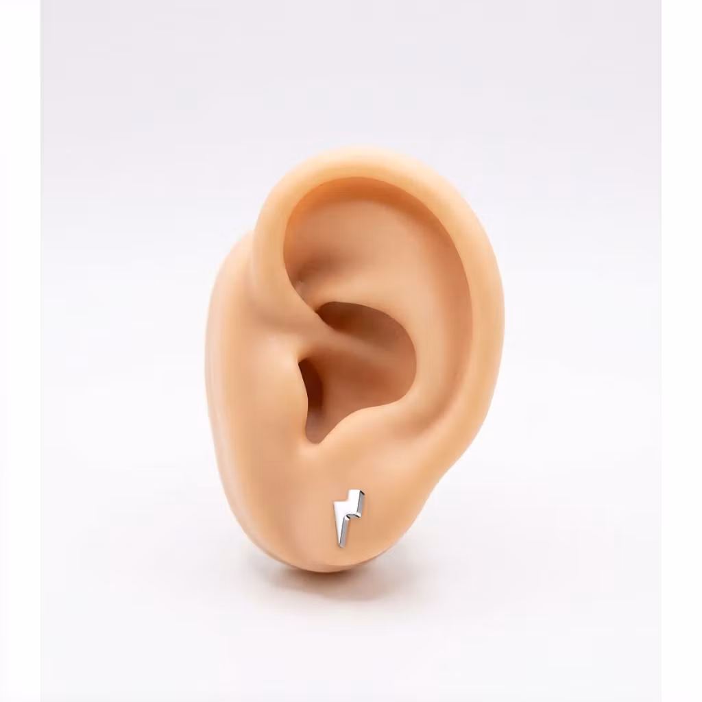1.2mm Labret i titan med blixt - invändigt gängad