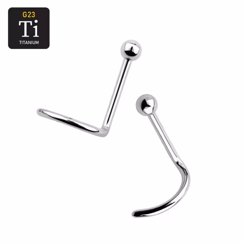 Titanium nässmycke "Skruv" 1mm med 2.5mm bollformad topp