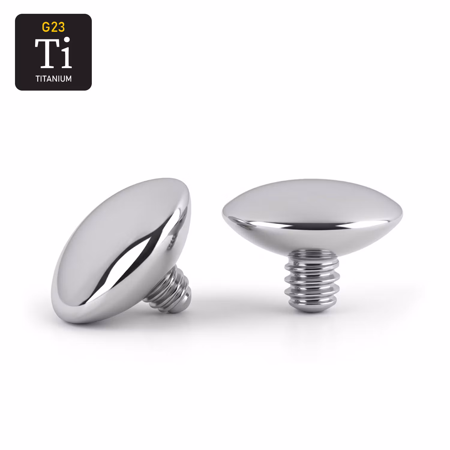 Rundadad platt topp i titanium för 1.2mm gänga