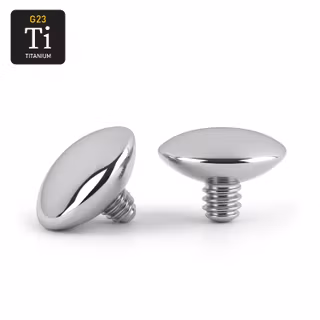 Rundadad platt topp i titanium för 1.2mm gänga