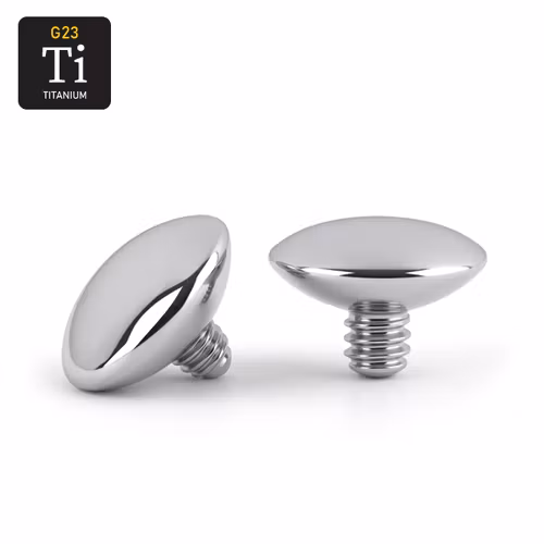 Rundadad platt topp i titanium för 1.2mm gänga