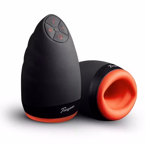 Teazers – Warming Vibrating Masturbator (Svart/Röd)