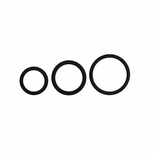 EasyToys Men Only – Three Size Cockring Set Penisringar 3-pack (Svart)