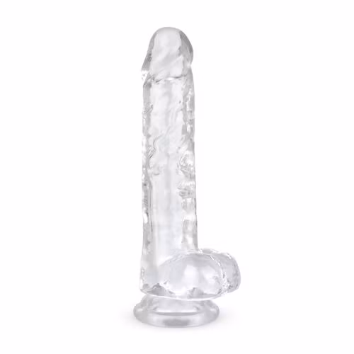 EasyToys Dildo – Transparent Jelly Dildo with Balls (19 cm)