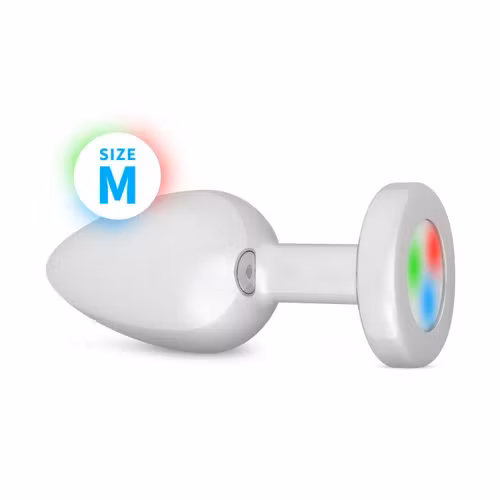 EasyToys Anal Collection – LED Butt Plug Medium (Silver)