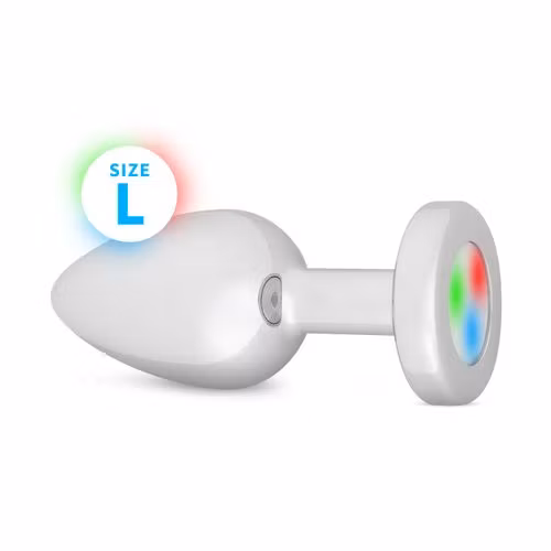 EasyToys Anal Collection – LED Butt Plug Large (Silver)
