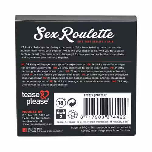Tease & Please – Sex Roulette Kinky Erotiskt Spel