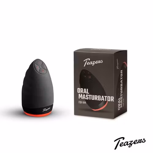 Teazers – Warming Vibrating Masturbator (Svart/Röd)