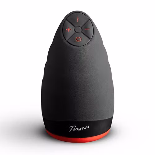 Teazers – Warming Vibrating Masturbator (Svart/Röd)