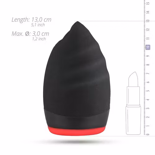Teazers – Warming Vibrating Masturbator (Svart/Röd)