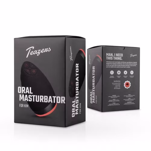 Teazers – Warming Vibrating Masturbator (Svart/Röd)
