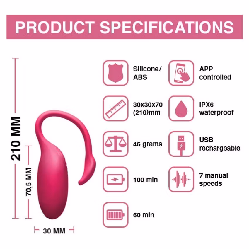 Magic Motion – Flamingo App-Controlled Vibrating Egg (Pink)