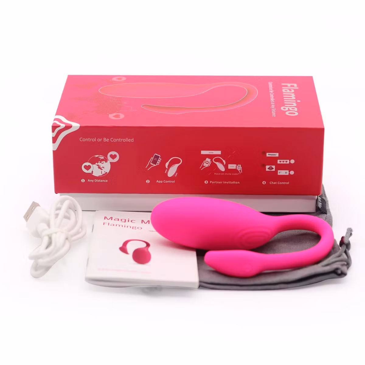 Magic Motion – Flamingo App-Controlled Vibrating Egg (Pink)